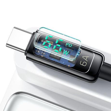 Cablu Mcdodo (CA-8690), USB-A to USB-C, 6A, Digital Display, 1.2m, Negru