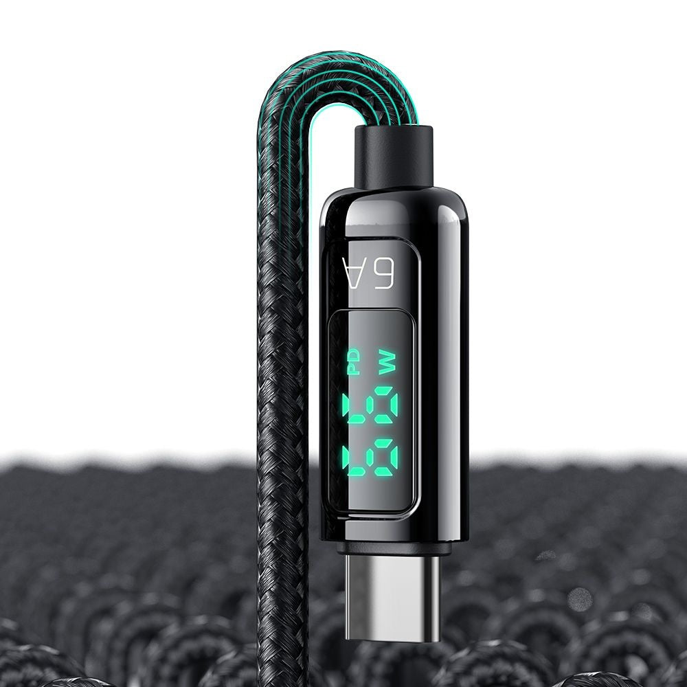 Cablu Mcdodo (CA-8690), USB-A to USB-C, 6A, Digital Display, 1.2m, Negru