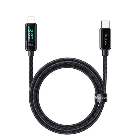 Cablu Mcdodo (CA-8810), USB-C to Lightning, 36W, Digital Display, 1.2m, Negru
