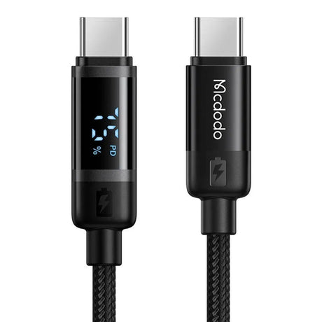 Cablu Mcdodo BAT Series (CA-5780), USB-C to USB-C, 60W, Digital Display, 1.2m, Negru