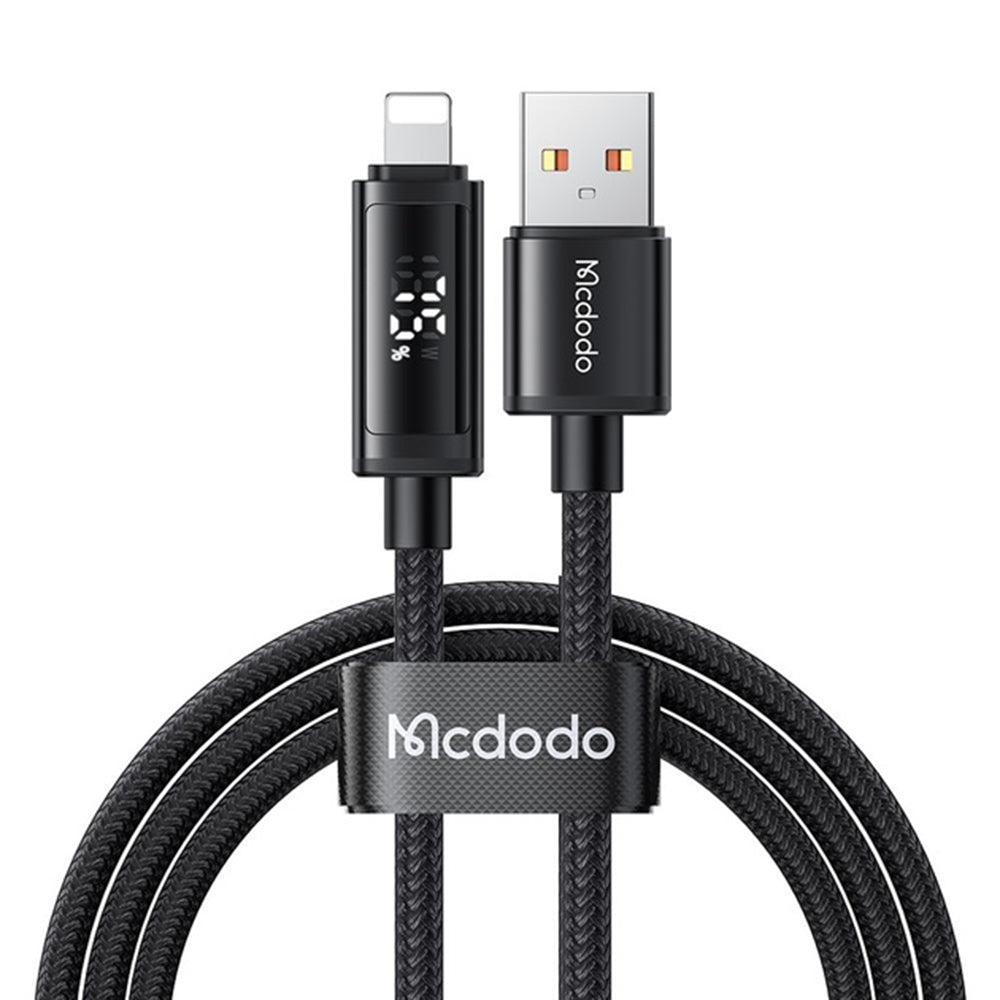 Cablu Mcdodo (CA-7970), USB-A to Lightning, Dual LED Display, 3A, 1.2m, Negru