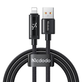 Cablu Mcdodo (CA-7970), USB-A to Lightning, Dual LED Display, 3A, 1.2m, Negru