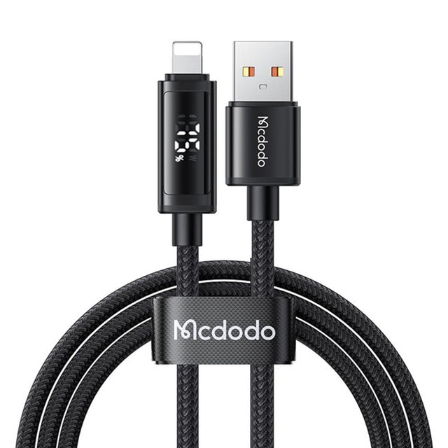 Cablu Mcdodo (CA-7970), USB-A to Lightning, Dual LED Display, 3A, 1.2m, Negru