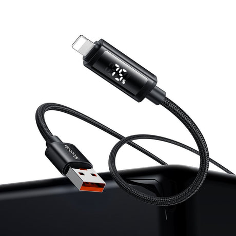 Cablu Mcdodo (CA-7970), USB-A to Lightning, Dual LED Display, 3A, 1.2m, Negru