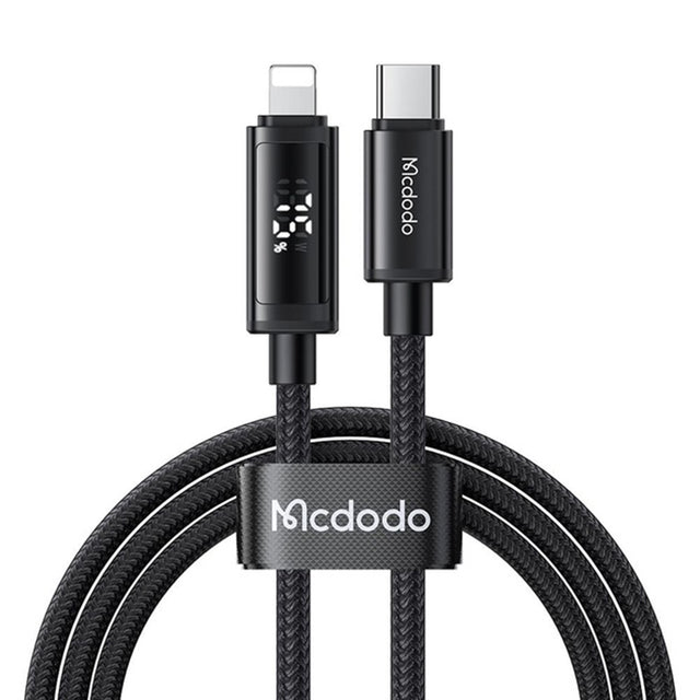 Cablu Mcdodo (CA-7990), USB-C to Lightning, Dual LED Display, 36W, Fast Charging, 1.2m, Negru