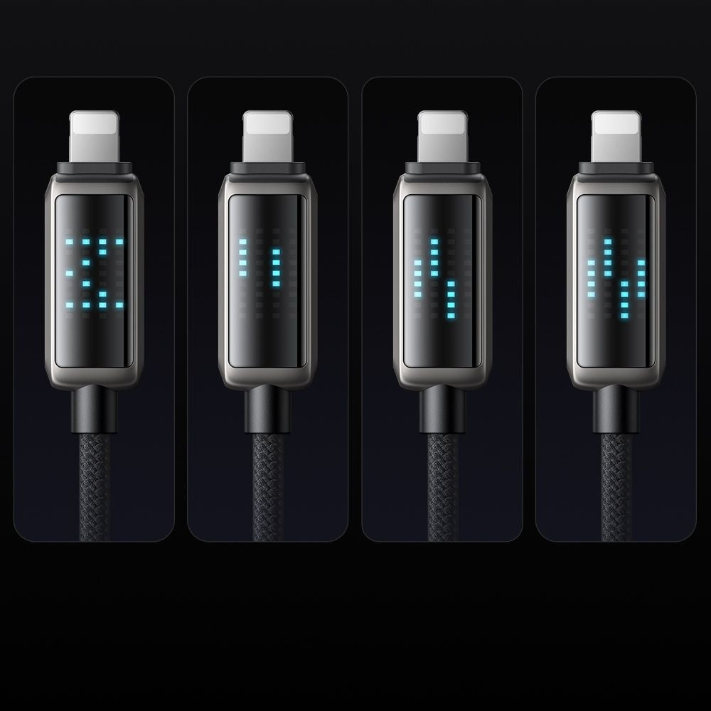 Cablu Mcdodo (CA-2630), USB-C to Lightning, 36W, LED Display, PD Fast Charging, 1.2m, Negru