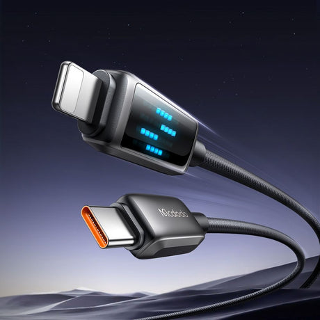 Cablu Mcdodo (CA-2630), USB-C to Lightning, 36W, LED Display, PD Fast Charging, 1.2m, Negru