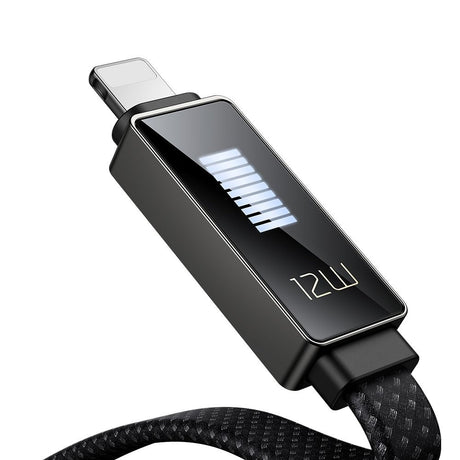 Cablu Mcdodo Rythm Series (CA-4970), USB-A to Lightning, 3A, LED Display, 1.2m, Negru