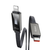 Cablu Mcdodo Rythm Series (CA-4960), Type-C to Lightning, 36W, LED Display, Fast Charging, 1.2m, Negru