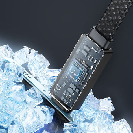 Cablu Mcdodo Rythm Series (CA-4470), Type-C to Type-C, 100W, LED Display, PD Fast Charging, 1.2m, Negru