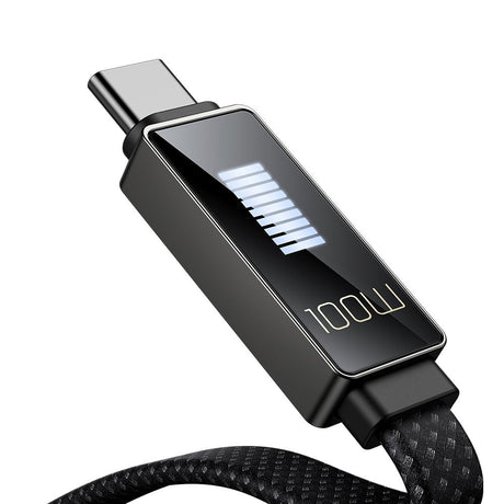 Cablu Mcdodo Rythm Series (CA-4470), Type-C to Type-C, 100W, LED Display, PD Fast Charging, 1.2m, Negru