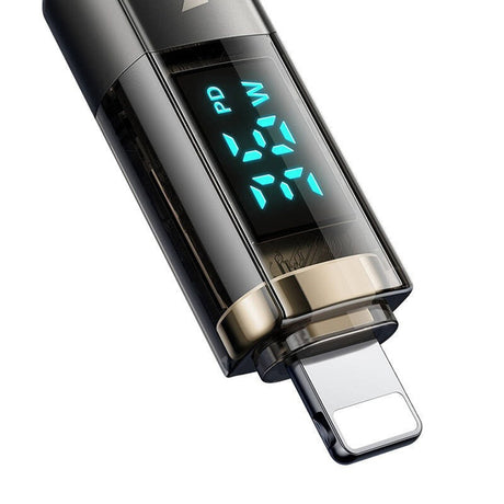Cablu Mcdodo (CA-3600), Type-C to Lightning, 36W, Digital Display, Auto Power Off, Transparent Design, 1.2m, Negru