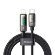 Cablu Mcdodo (CA-3600), Type-C to Lightning, 36W, Digital Display, Auto Power Off, Transparent Design, 1.2m, Negru