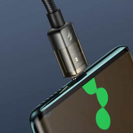 Cablu Mcdodo (CA-3150), USB to Type-C, 6A, Super Charge, Transparent Design, Auto Power Off, 1.2m, Negru