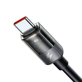 Cablu Mcdodo (CA-2840), Type-C to Type-C, 100W, Fast Charging, Transparent Design, Auto Power Off, 1.2m, Negru