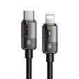 Cablu Mcdodo (CA-3160), Type-C to Lightning, 36W, Transparent Design, Auto Power Off, 1.2m, Negru