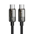 Cablu Mcdodo (CA-2840), Type-C to Type-C, 100W, Fast Charging, Transparent Design, Auto Power Off, 1.2m, Negru