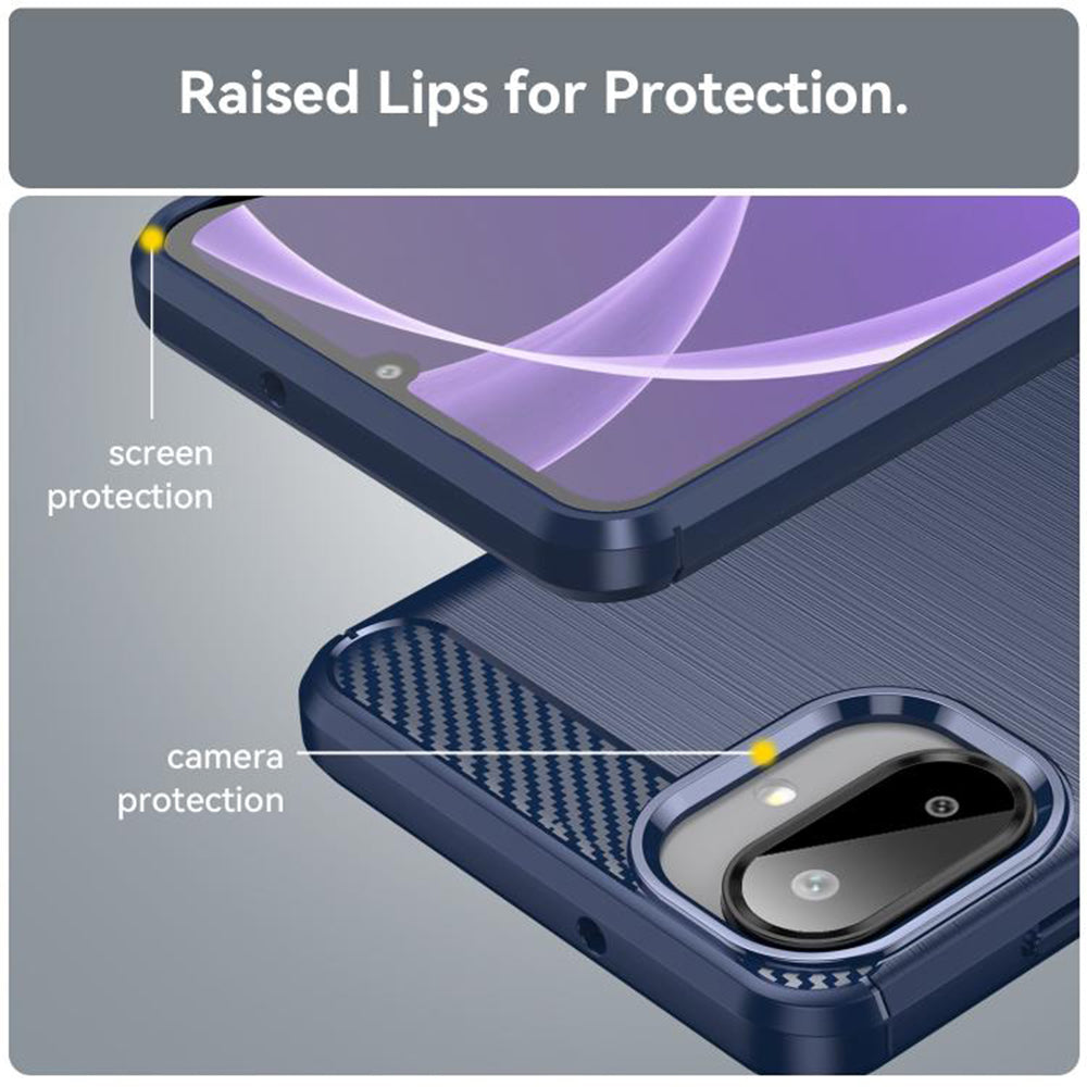 Husa de protectie Techsuit Carbon Silicone compatibil cu Samsung Galaxy A07 4G, Albastru