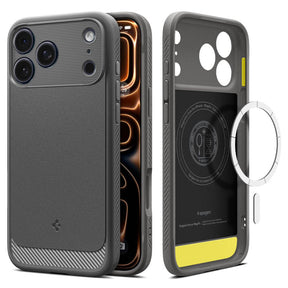 Husa de protectie Spigen Rugged Armor MagSafe (ACS10264) compatibil cu iPhone 17 Pro Max, Gri