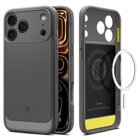 Husa de protectie Spigen Rugged Armor MagSafe (ACS10264) compatibil cu iPhone 17 Pro Max, Gri
