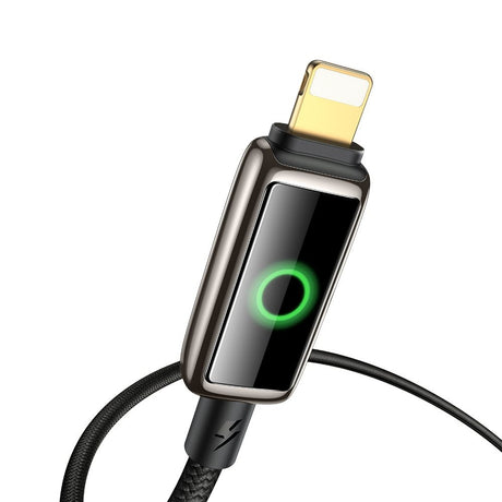 Cablu Mcdodo (CA-6590), with Breathing Light LED Display, USB-A to Lightning, Auto Power Off, 3A, 1.2m, Negru