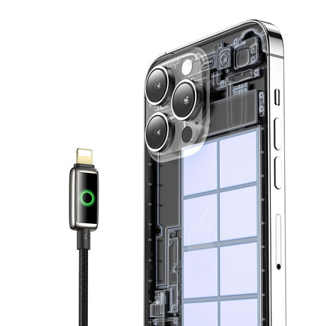 Cablu Mcdodo (CA-6590), with Breathing Light LED Display, USB-A to Lightning, Auto Power Off, 3A, 1.2m, Negru