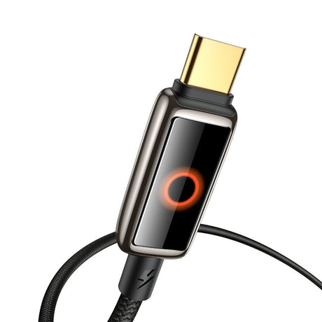 Cablu Mcdodo (CA-6650), with Breathing Light LED Display, USB-C to USB-A, Auto Power Off, 6A, 1.2m, Negru