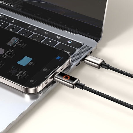 Cablu Mcdodo (CA-6670), with Breathing Light LED Display, USB-C to Lightning, Auto Power Off, 36W, 1.2m, Negru
