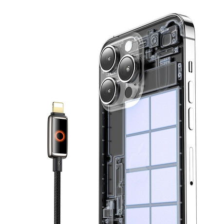 Cablu Mcdodo (CA-6670), with Breathing Light LED Display, USB-C to Lightning, Auto Power Off, 36W, 1.2m, Negru