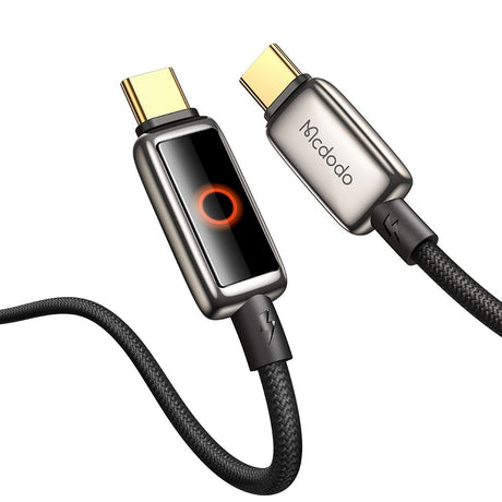 Cablu Mcdodo (CA-6680), with Breathing Light LED Display, USB-C to USB-C, Auto Power Off, 100W, 1.2m, Negru