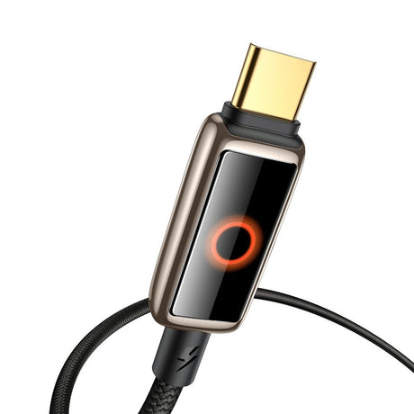 Cablu Mcdodo (CA-6681), with Breathing Light LED Display, USB-C to USB-C, Auto Power Off, 100W, 1.2m, Auriu Desert