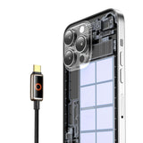 Cablu Mcdodo (CA-6681), with Breathing Light LED Display, USB-C to USB-C, Auto Power Off, 100W, 1.2m, Auriu Desert