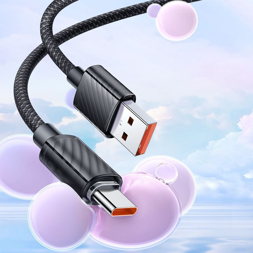 Cablu Mcdodo (CA-3650), Type-C to USB-A, Transparent Design, 100W, 1.2m, Negru