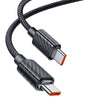 Cablu Mcdodo (CA-3670), Type-C to Type-C, Transparent Design, 100W, 5A, 1.2m, Negru