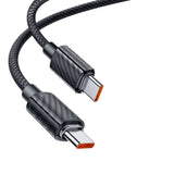 Cablu Mcdodo (CA-3670), Type-C to Type-C, Transparent Design, 100W, 5A, 1.2m, Negru