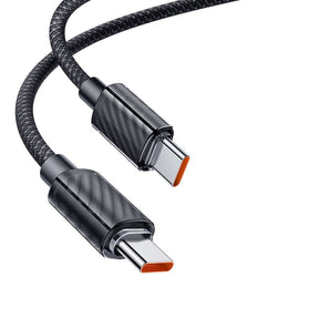 Cablu Mcdodo (CA-3670), Type-C to Type-C, Transparent Design, 100W, 5A, 1.2m, Negru