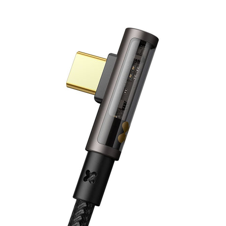 Cablu Mcdodo (CA-3380), USB-C to USB-A, 90 Degree Design, 6A, Transparent Design, 1.2m, Negru