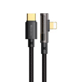 Cablu Mcdodo (CA-3390), USB-C to Lightning, 90 Degree Design, 36W, Transparent Design, 1.2m, Negru