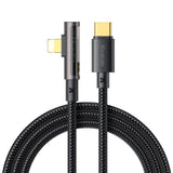 Cablu Mcdodo (CA-3390), USB-C to Lightning, 90 Degree Design, 36W, Transparent Design, 1.2m, Negru