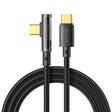 Cablu Mcdodo (CA-3400), USB-C to USB-C, 90 Degree Design, 100W, Transparent Design, 5A, 1.2m, Negru
