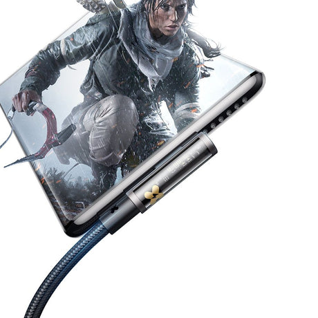 Cablu Mcdodo (CA-3400), USB-C to USB-C, 90 Degree Design, 100W, Transparent Design, 5A, 1.2m, Negru