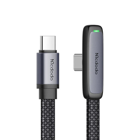 Cablu Mcdodo (CA-3360), USB-C to USB-C, 90 Degree Design, 65W, LED Indicator, 1.2m, Negru