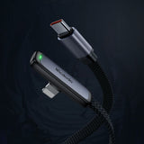 Cablu Mcdodo (CA-3350), Type-C to Lightning, 90 Degree Design, 36W, LED Indicator, 1.2m, Negru