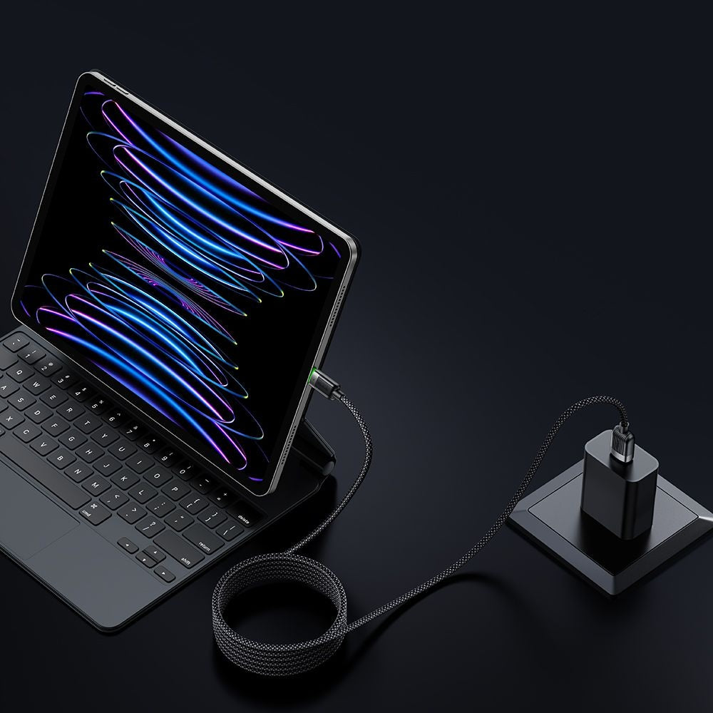 Cablu Mcdodo Self-Winding Series (CA-6000), USB-A to Lightning, 3A, 1.2m, Negru