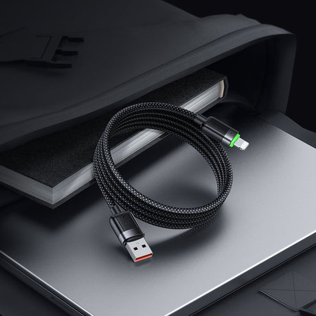 Cablu Mcdodo Self-Winding Series (CA-6000), USB-A to Lightning, 3A, 1.2m, Negru