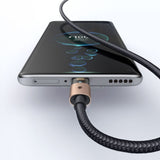 Cablu Mcdodo (CA-6891), with Charging Light, USB-C to USB-A, Transparent Cable, 6A, 1.2m, Auriu Desert
