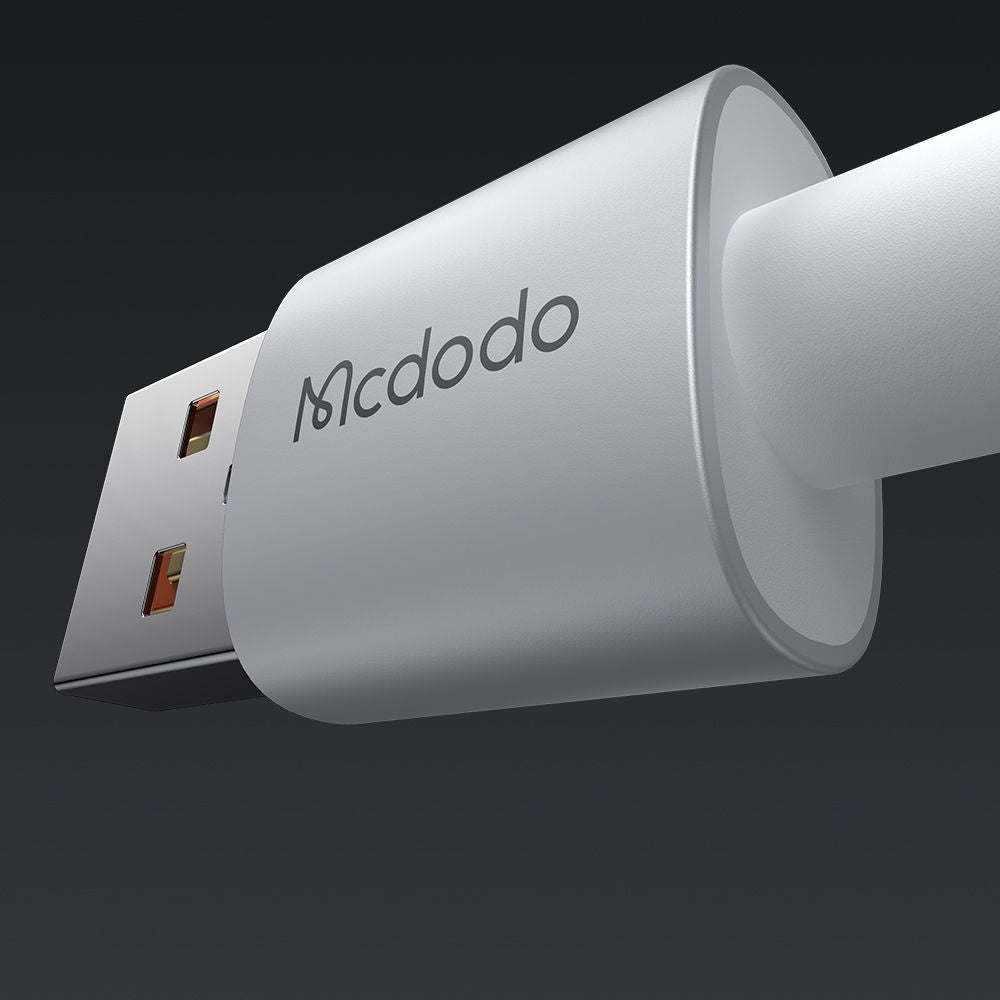 Cablu Mcdodo (CA-6892), with Charging Light, USB-C to USB-A, Transparent Cable, 6A, 1.2m, Alb
