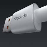 Cablu Mcdodo (CA-6892), with Charging Light, USB-C to USB-A, Transparent Cable, 6A, 1.2m, Alb