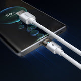 Cablu Mcdodo (CA-6892), with Charging Light, USB-C to USB-A, Transparent Cable, 6A, 1.2m, Alb