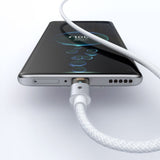 Cablu Mcdodo (CA-6892), with Charging Light, USB-C to USB-A, Transparent Cable, 6A, 1.2m, Alb